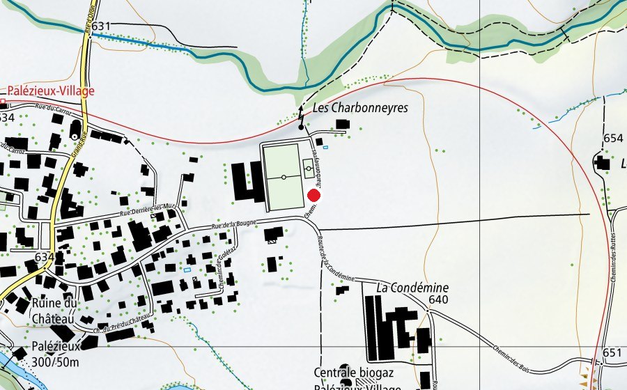 Mappa con la posizione di Palézieux - Miniramp (Campo sportivo)