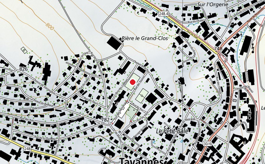 Mappa con la posizione di Patinoire (Campo sportivo)