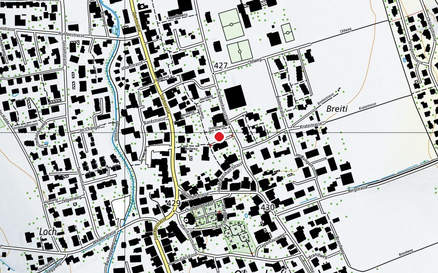 Carte indiquant l’emplacement de Pausenplatz (Terrain de sport)