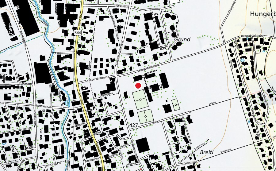 Carte indiquant l’emplacement de Pausenplatz (Terrain de sport)