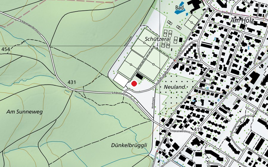 Mappa con la posizione di Pétanque-Club (Campo sportivo)