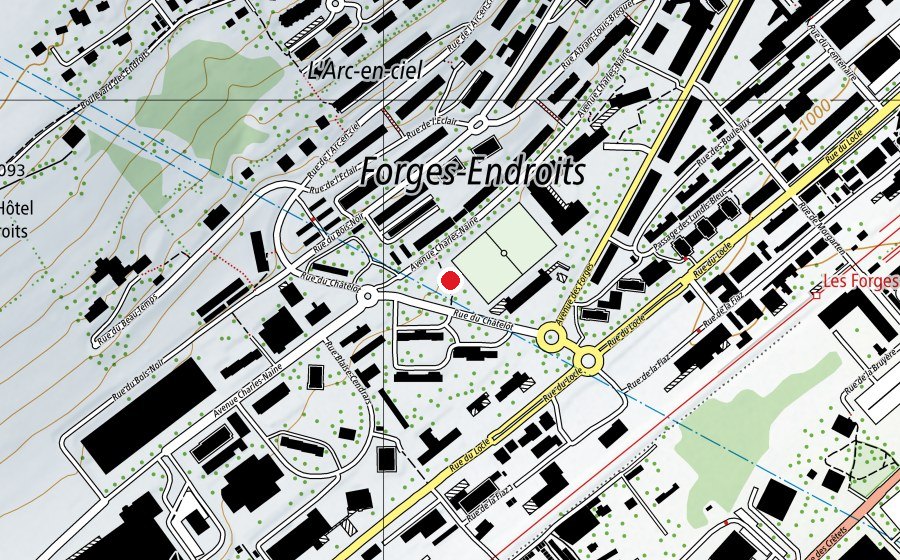 Carte indiquant l’emplacement de Pétanque (Terrain de sport)