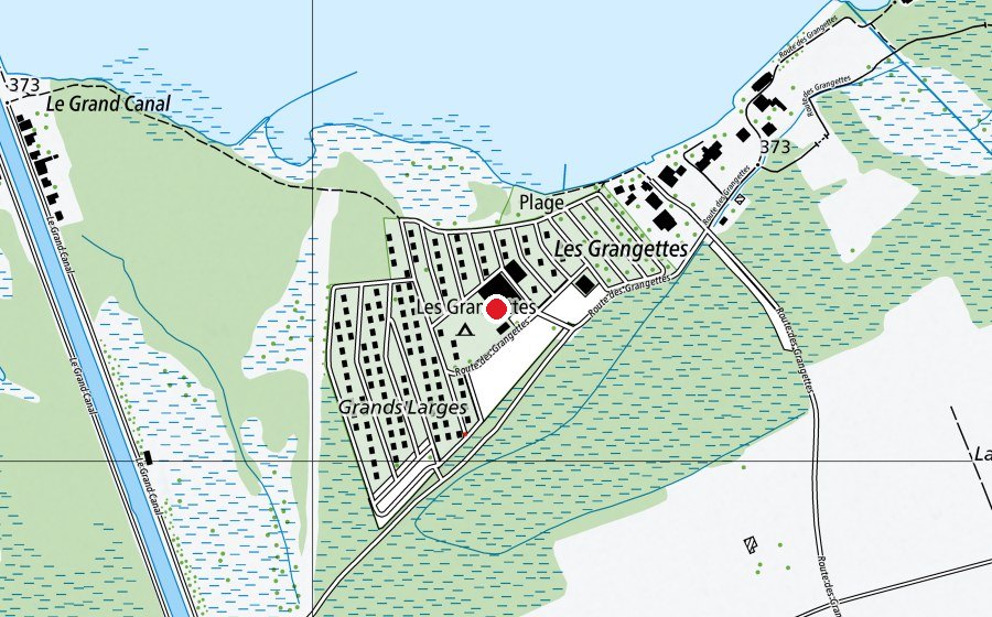 Mappa con la posizione di Pétanque (Campo sportivo)