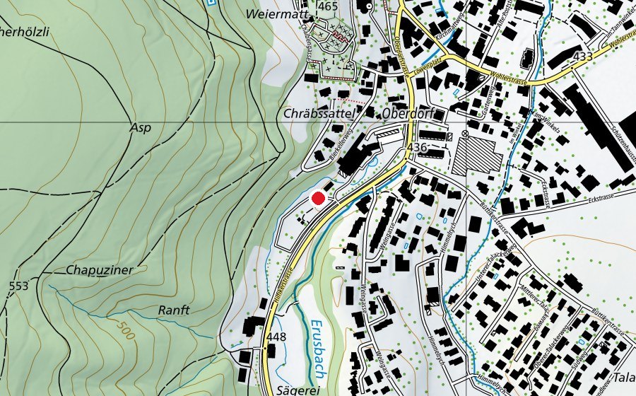Map showing the location of Pétanque (Sports field)