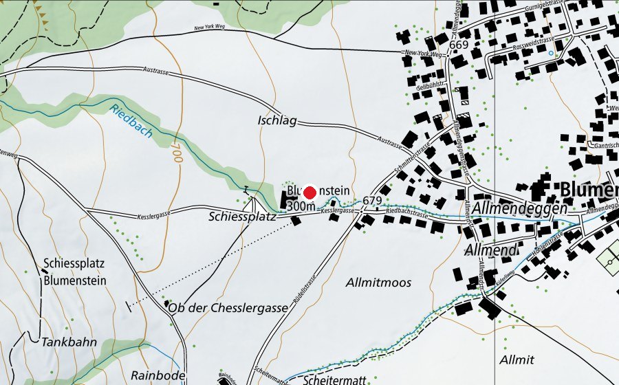 Mappa con la posizione di Platzgerplatz (Campo sportivo)