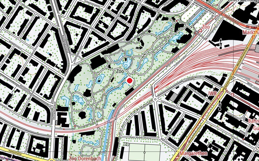 Carte indiquant l’emplacement de Ponyreiten (Terrain de sport)