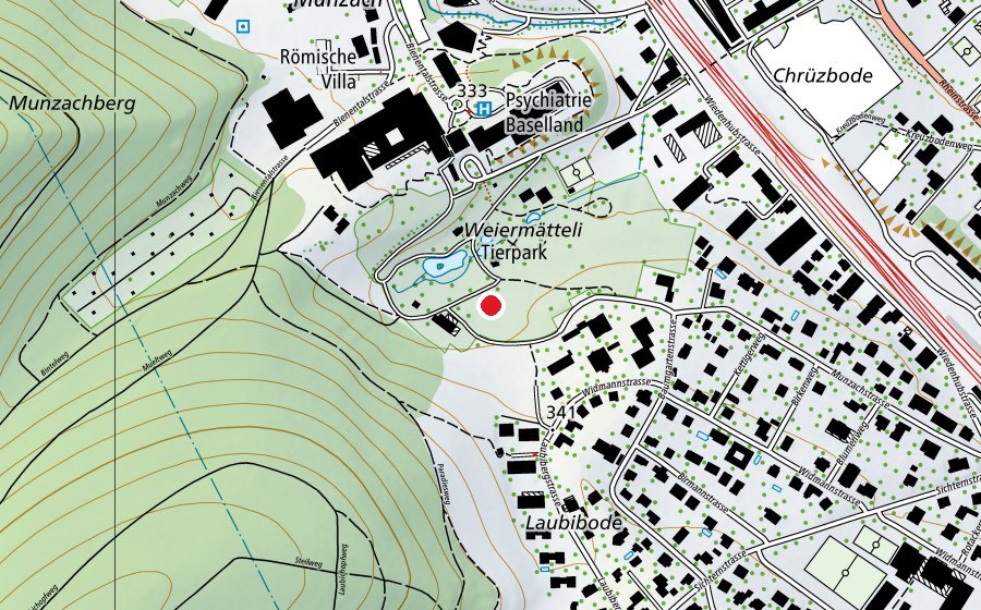 Mappa con la posizione di Ponyreiten (Campo sportivo)