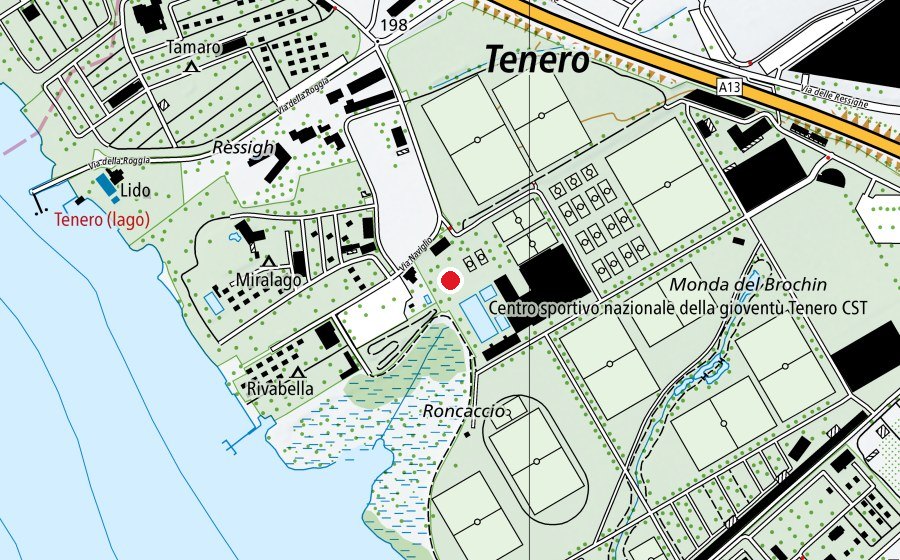 Carte indiquant l’emplacement de Prato piscina (Terrain de sport)