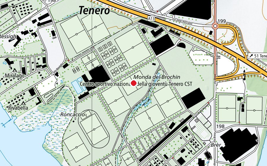 Carte indiquant l’emplacement de Prato Sassariente 1 (Terrain de sport)