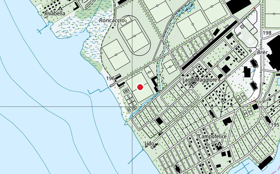 Carte indiquant l’emplacement de Prato Verbano (Terrain de sport)