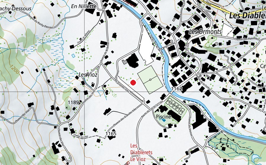 Mappa con la posizione di Pump track (Campo sportivo)