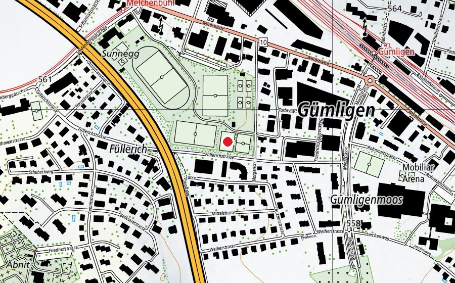 Carte indiquant l’emplacement de Pumptrack Füllerich (Terrain de sport)