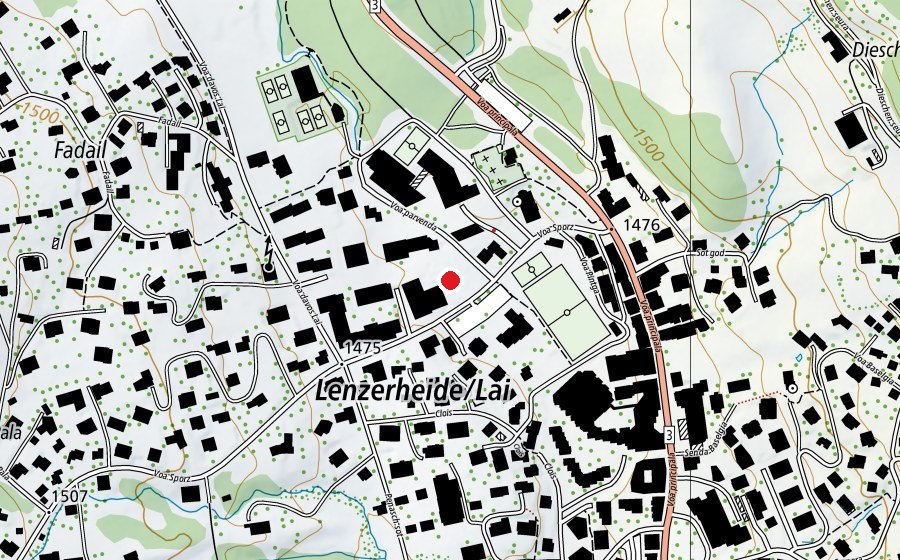 Carte indiquant l’emplacement de Pumptrack Lenzerheide (Terrain de sport)