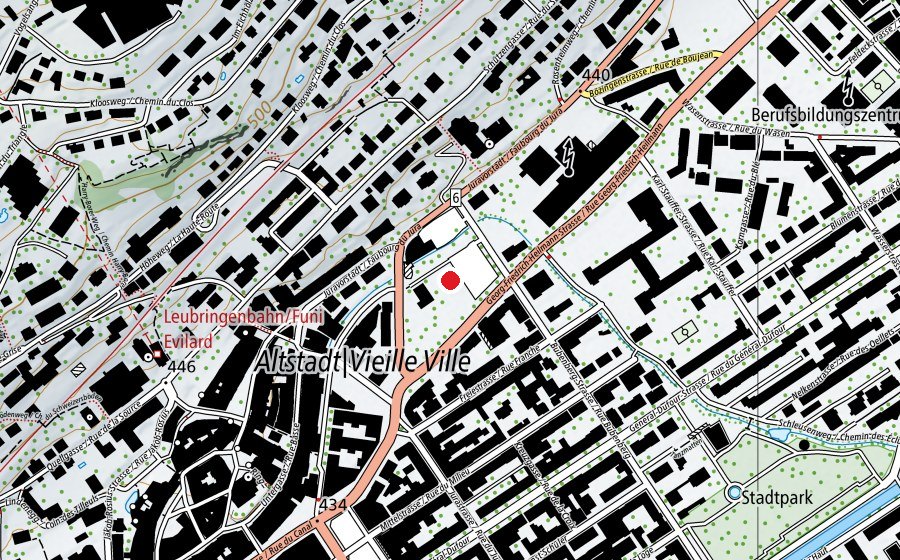 Carte indiquant l’emplacement de Pumptrack Wildermeth (Terrain de sport)