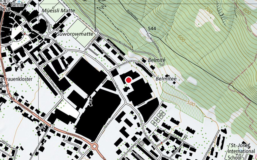 Mappa con la posizione di Q4SK8 (Campo sportivo)