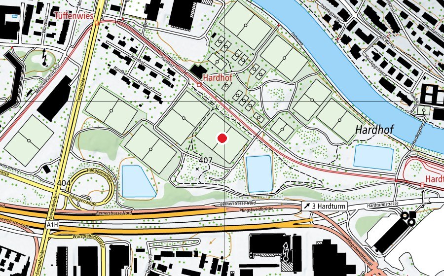 Carte indiquant l’emplacement de R6 (Terrain de sport)