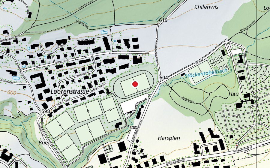 Carte indiquant l’emplacement de Rasenplatz 5 (Terrain de sport)