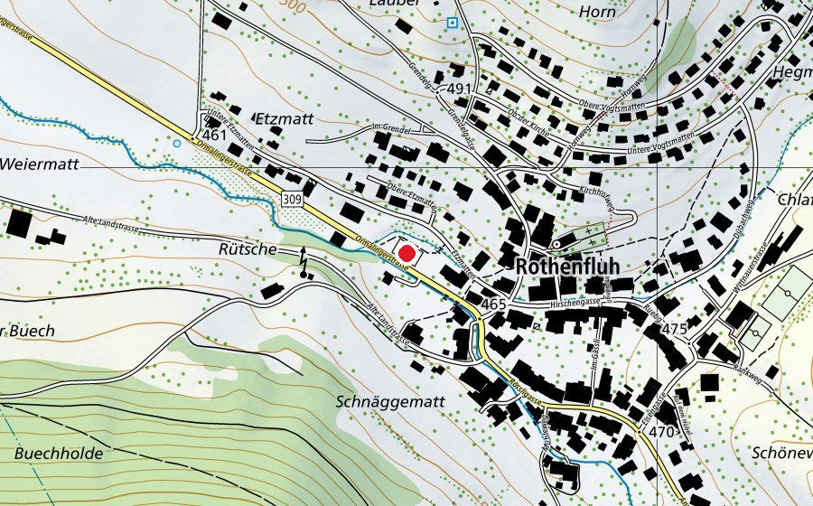 Carte indiquant l’emplacement de RedRocks Inlinehockey (Terrain de sport)