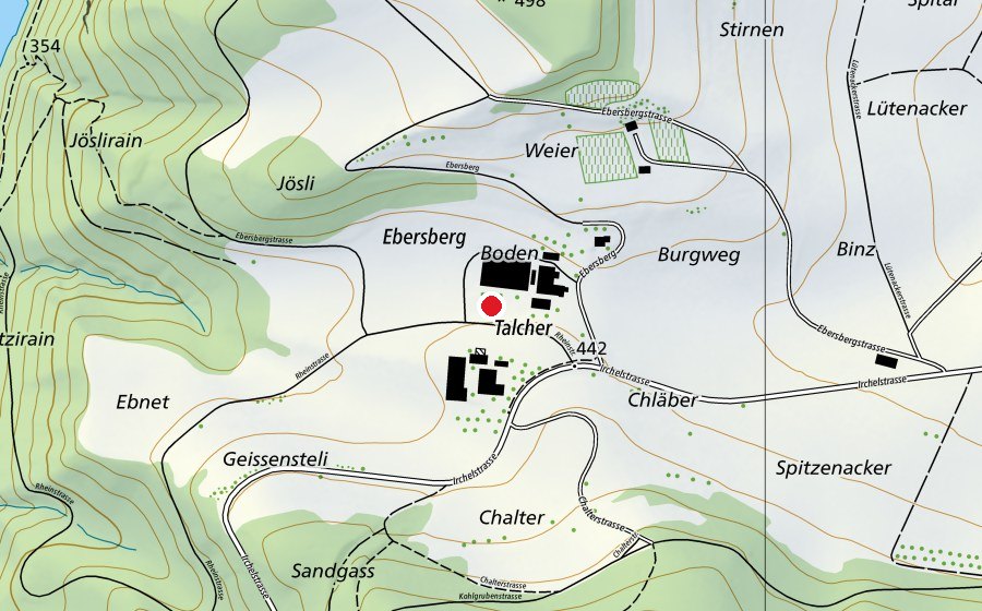 Mappa con la posizione di Reitplatz (Campo sportivo)