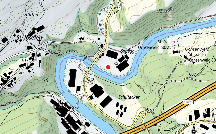 Carte indiquant l’emplacement de Reitplatz (Terrain de sport)
