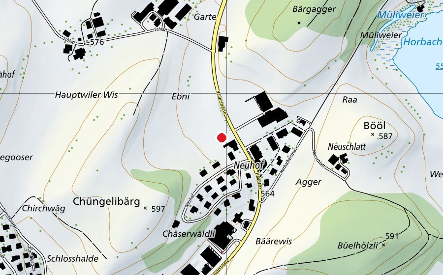 Map showing the location of Reitplatz (Sports field)