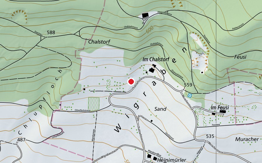 Map showing the location of Reitplatz (Sports field)