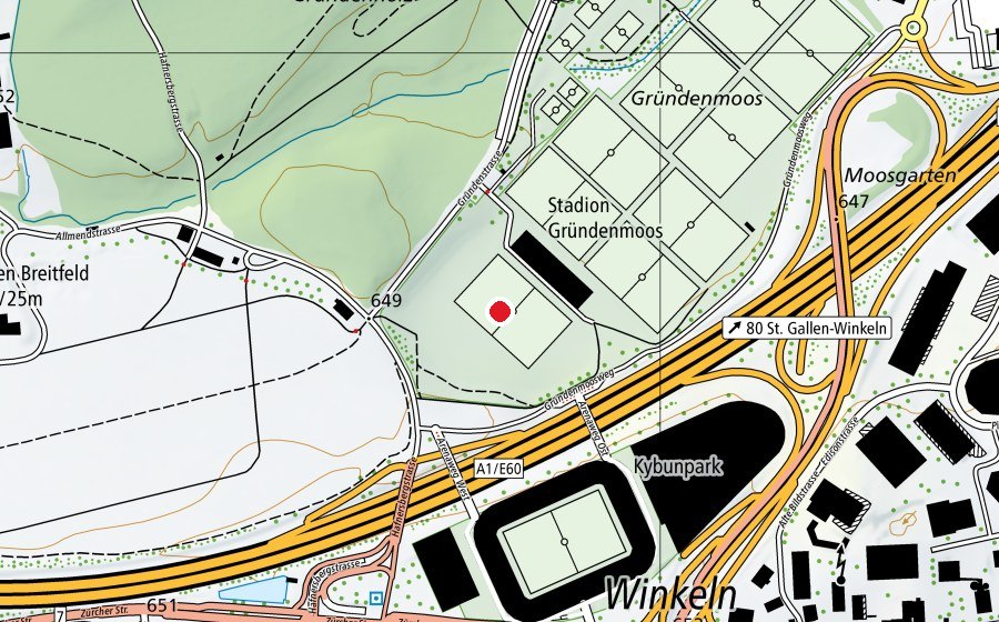 Mappa con la posizione di Reitstadion (Campo sportivo)