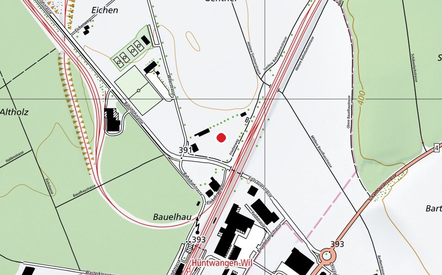 Karte mit dem Standort von Reitverein Rafzerfeld (Sportplatz)