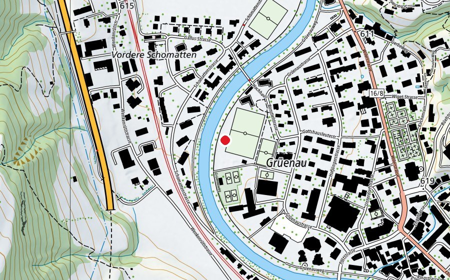 Karte mit dem Standort von Rennbahn (Sportplatz)