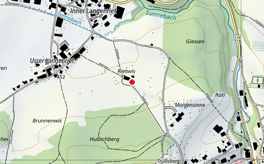 Carte indiquant l’emplacement de Rietwis (Terrain de sport)