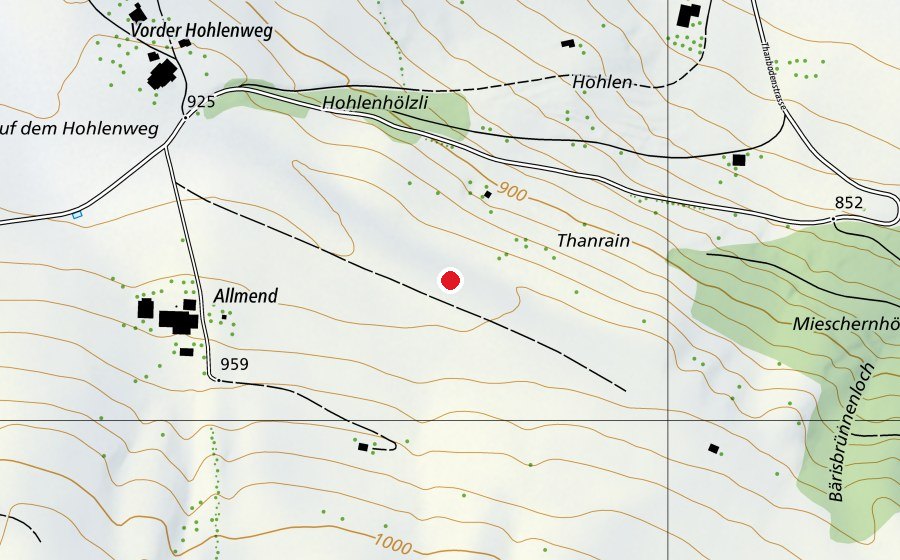 Mappa con la posizione di Riggisberg (Campo sportivo)