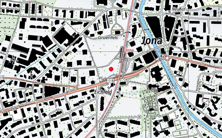 Map showing the location of Rollpark (Sports field)