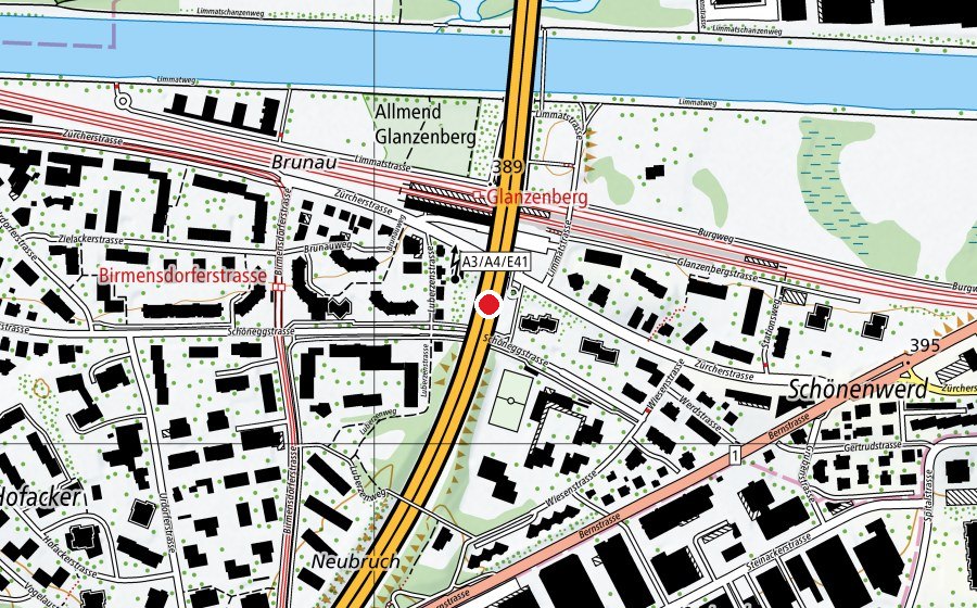 Mappa con la posizione di Rollsportanlage Luberzen (Campo sportivo)