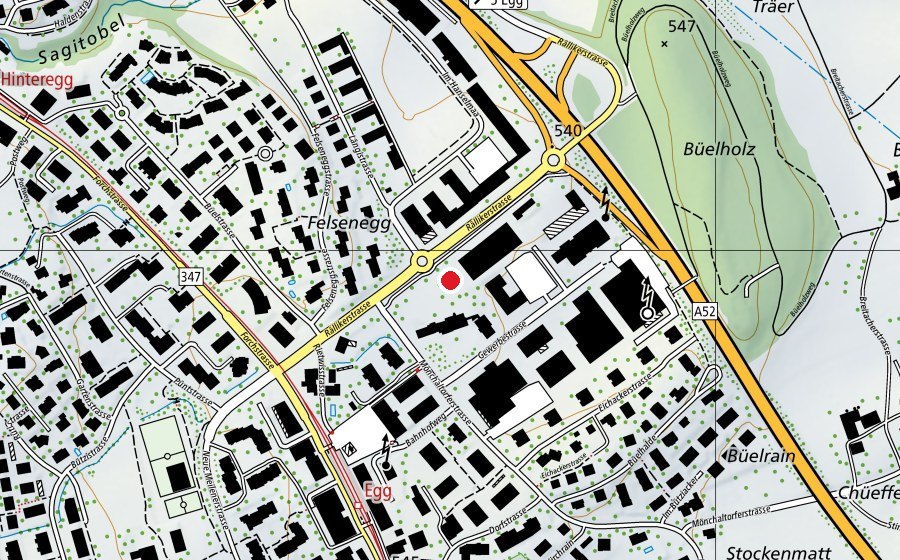 Mappa con la posizione di Rosenau (Campo sportivo)