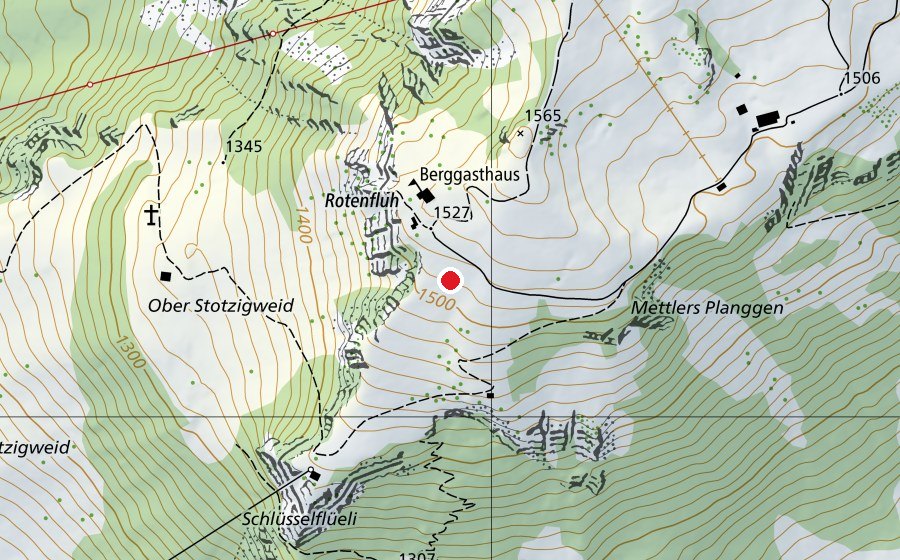 Mappa con la posizione di Rotenfluh Startplatz 1 (Campo sportivo)