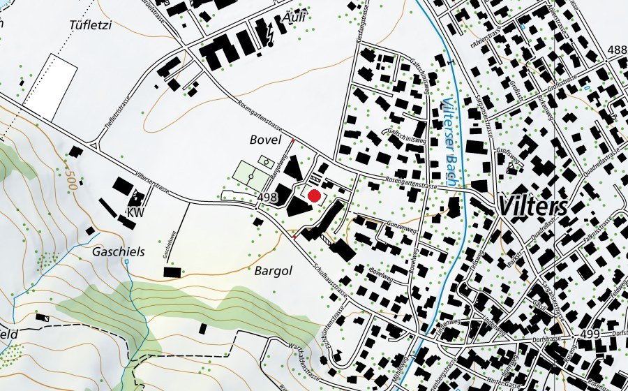 Mappa con la posizione di Roter Platz (Campo sportivo)