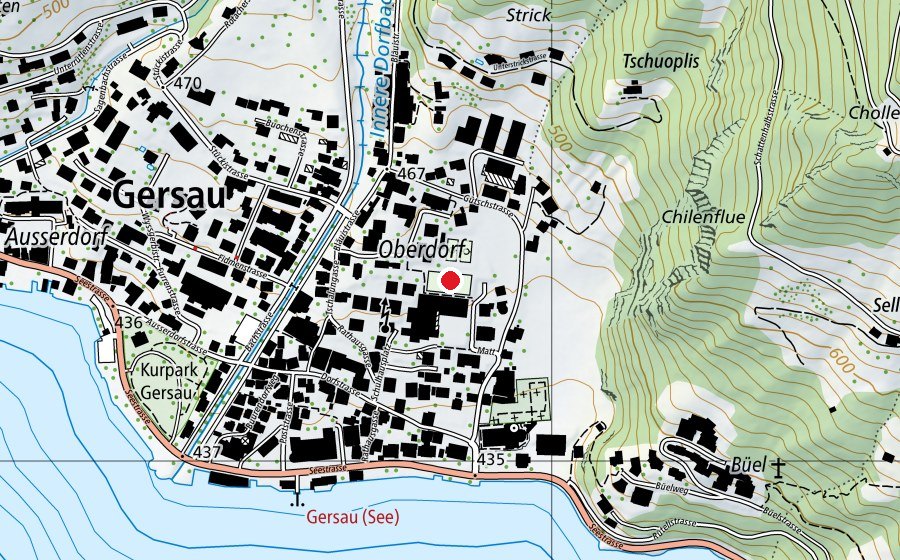 Map showing the location of Roterplatz (Sports field)
