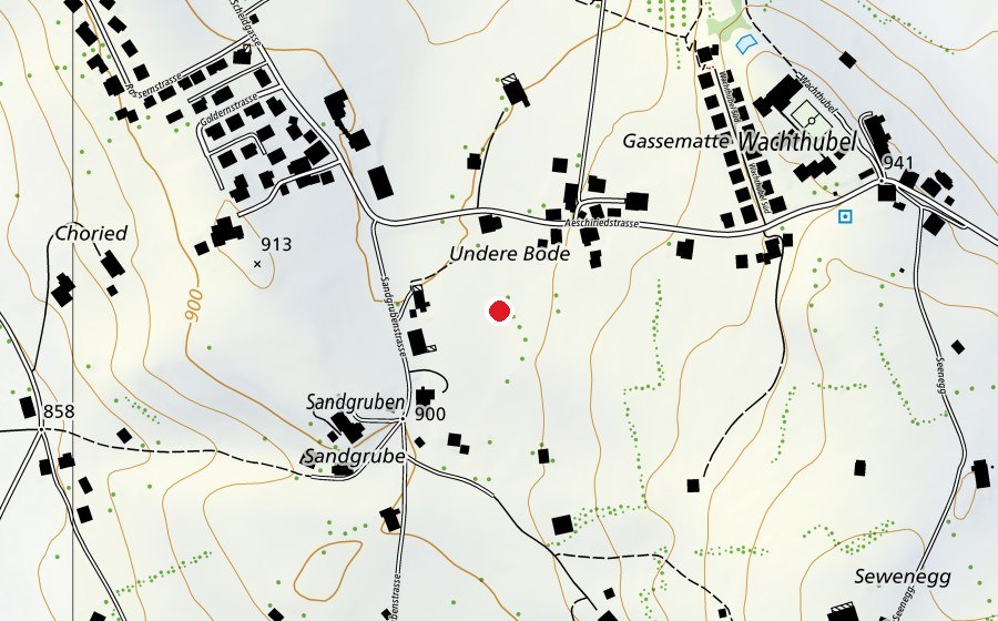 Mappa con la posizione di Roundpen (Campo sportivo)
