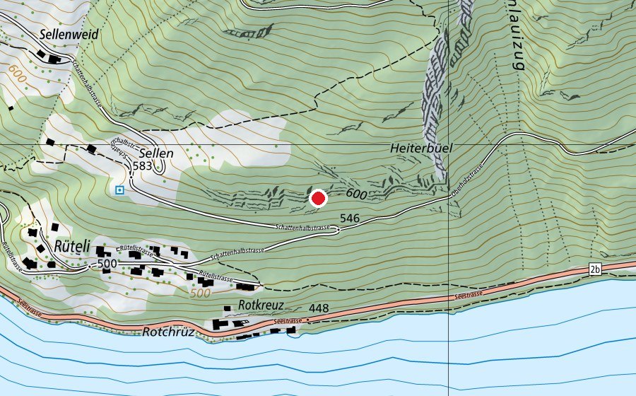 Map showing the location of Rüteli (Sports field)