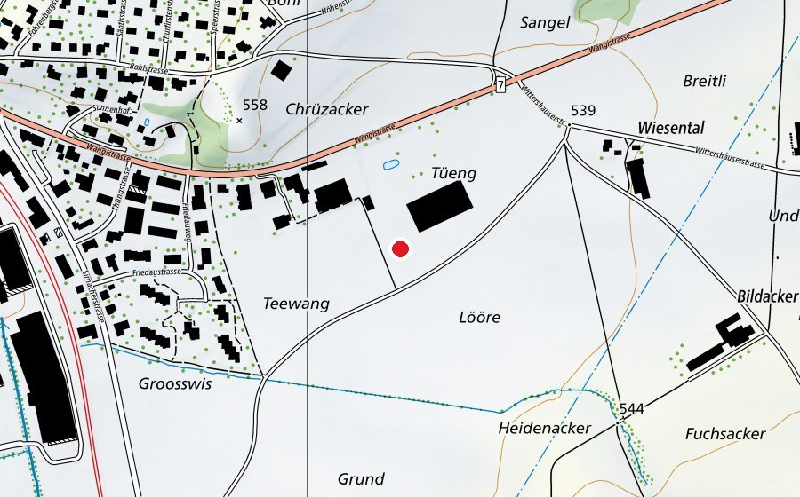 Carte indiquant l’emplacement de Sandplatz (Terrain de sport)