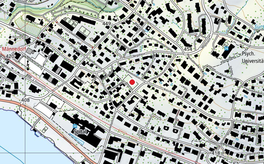 Mappa con la posizione di Saurenbach (Campo sportivo)