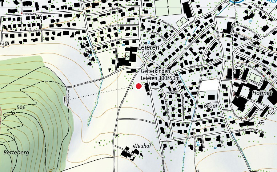 Mappa con la posizione di Schiessanlage Bettenberg (Campo sportivo)