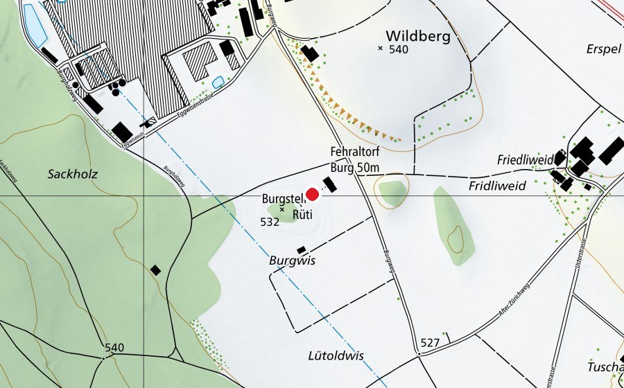 Mappa con la posizione di Schiessanlage Burg (Campo sportivo)