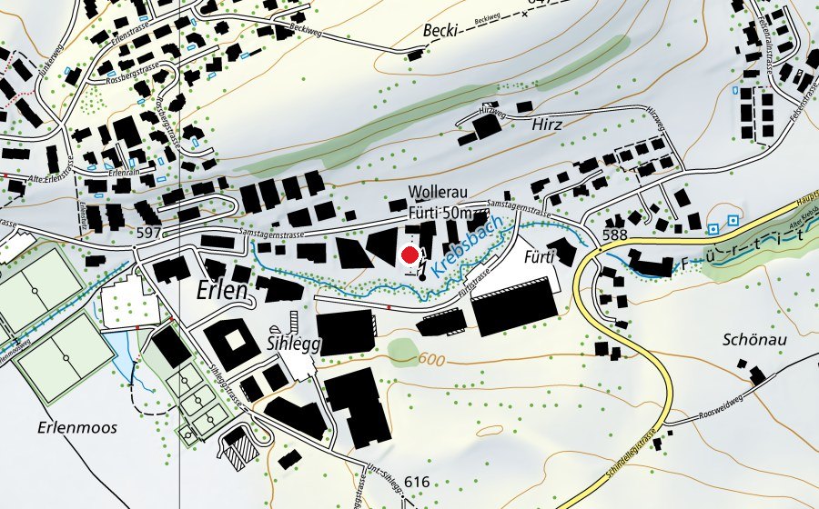 Carte indiquant l’emplacement de Schiessanlage Fürti (Terrain de sport)