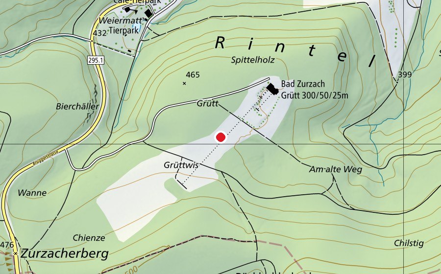 Carte indiquant l’emplacement de Schiessanlage Grüt (Terrain de sport)