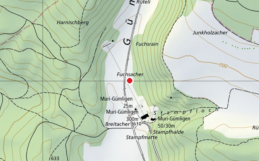 Map showing the location of Schiessanlage Gümligental (Sports field)