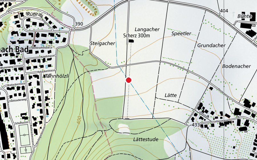 Carte indiquant l’emplacement de Schiessbahn 300m (Terrain de sport)