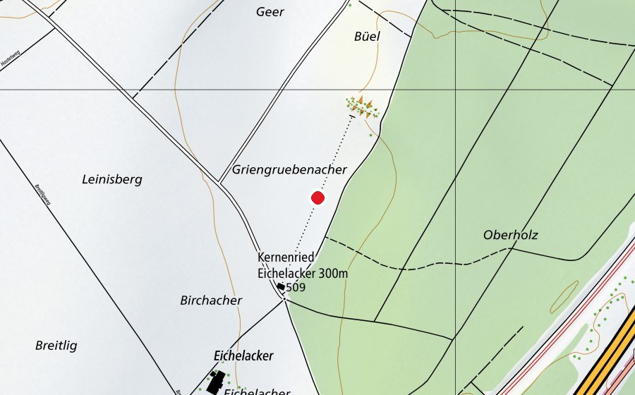 Carte indiquant l’emplacement de Schiessplatz Kernenried (Terrain de sport)