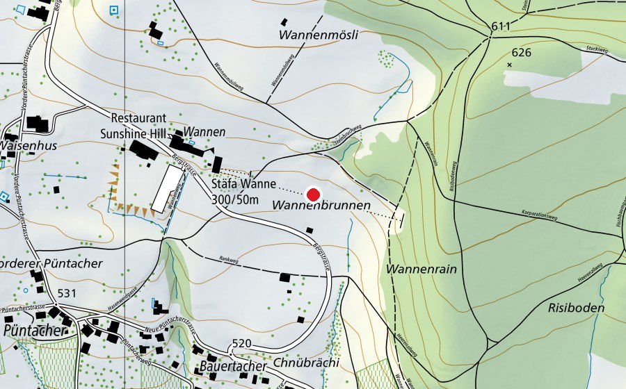 Mappa con la posizione di Schiessplatz Stäfa (50m & 300m) (Campo sportivo)