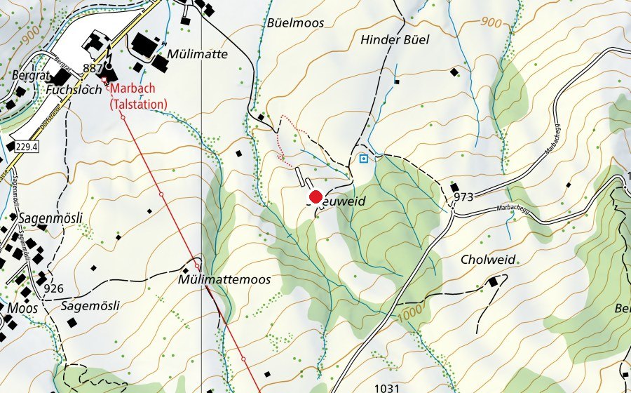 Mappa con la posizione di Schrattenschanzen (Campo sportivo)
